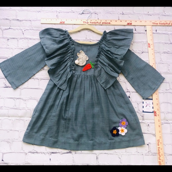 Girls 4T organic cotton wing dress custom - Picture 2 of 2